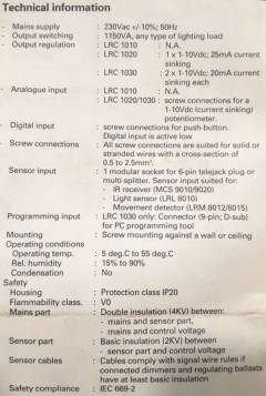 PHILIPS LRC102010 LIGHT CONTROLLER